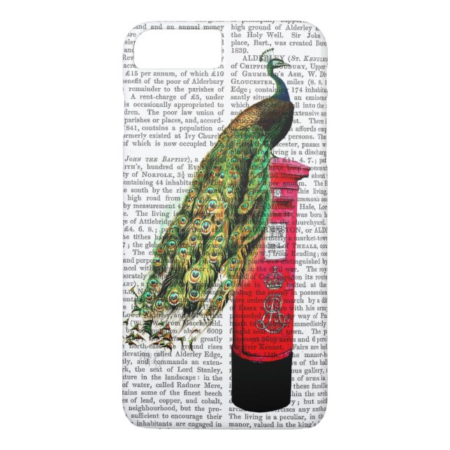 Peacock on Postbox Case-Mate iPhone Case (Back)