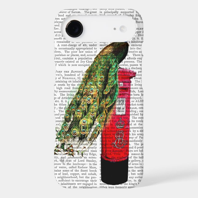 Peacock on Postbox Case-Mate iPhone Case (Back)