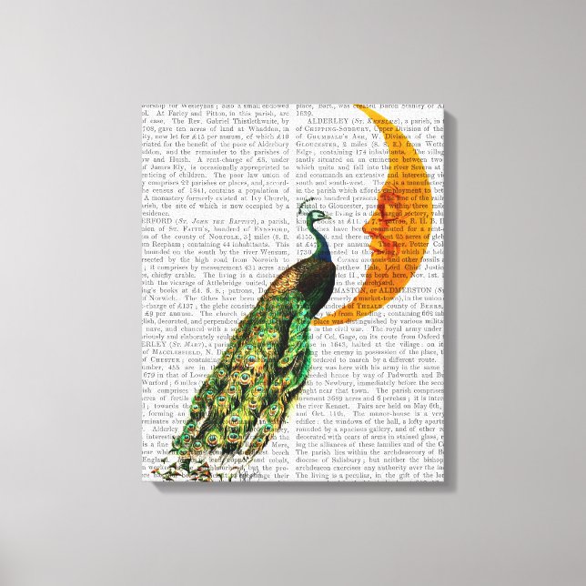 Peacock on the Moon Canvas Print (Front)