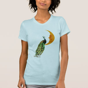 Peacock on the Moon T-Shirt