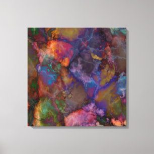 Peacock Ore Chalcopyrite Marble Canvas Print