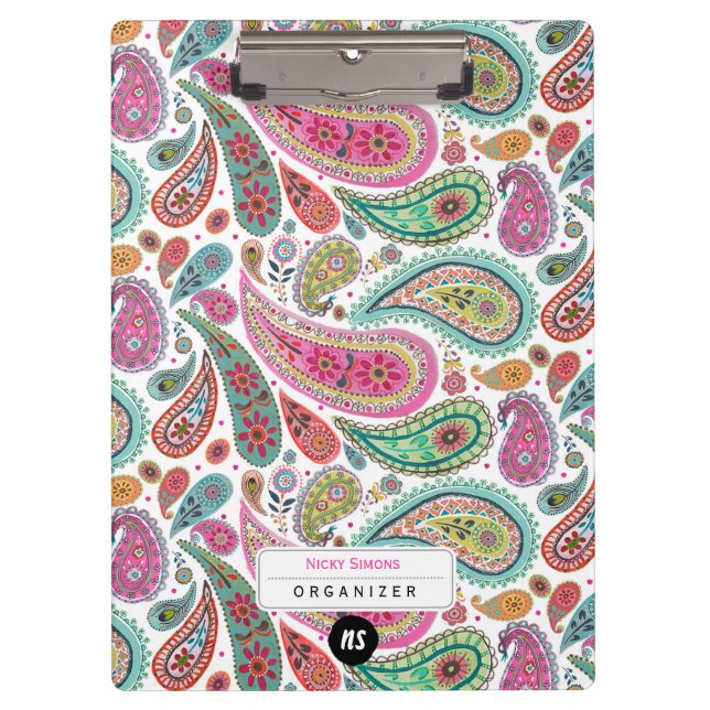 Peacock Paisley | Clipboard (Front)