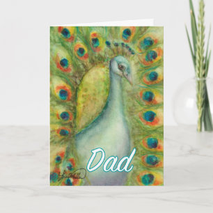 Peacock Papa Carte d'anniversaire serendipphe roya