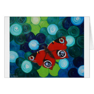 Peacock Papillon peint