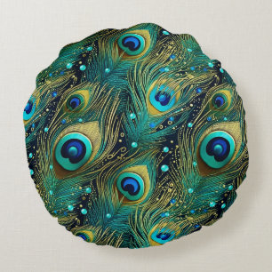 Peacock Passion Throw Pillow