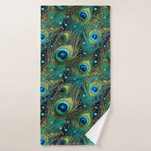 Peacock Passion Throw Pillow Bath Towel