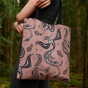 Peacock Pattern Artistic Bird Tote Bag