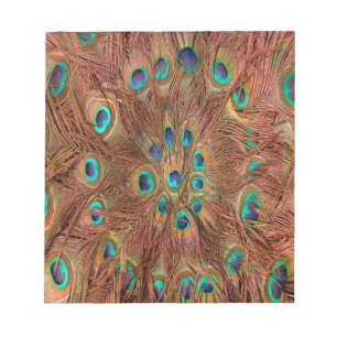 Peacock pattern Background Notepad