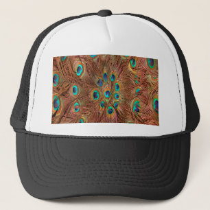 Peacock pattern Background Trucker Hat