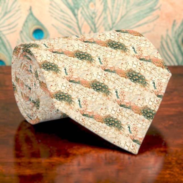 Peacock Pattern Custom Necktie (Creator Uploaded)