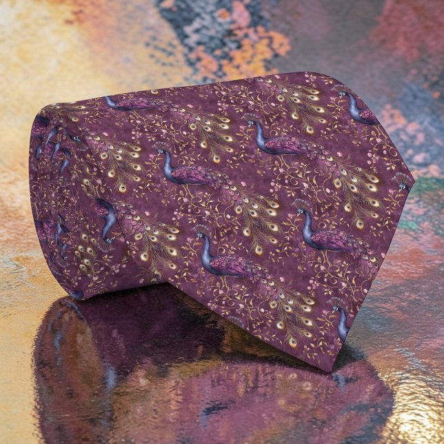 Peacock Pattern Custom Necktie (Creator Uploaded)