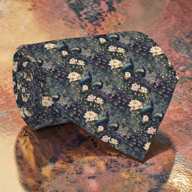 Peacock Pattern Custom Necktie (Creator Uploaded)