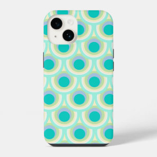 Peacock pattern mint aqua green  iPhone 14 case