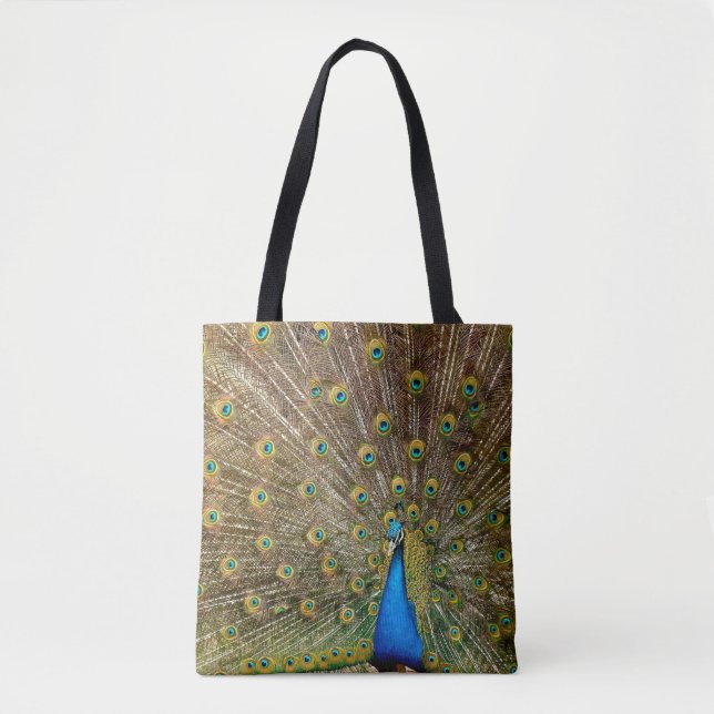 Peacock Pattern Peacock Artwork Painting Animal Ar Tote Bag (Front)
