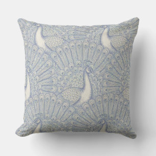 peacock pattern throw pillow