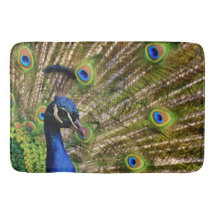 Peacock Peacocks Feathers bathmat bath mat