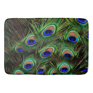 Peacock Peacocks Feathers bathmat bath mat