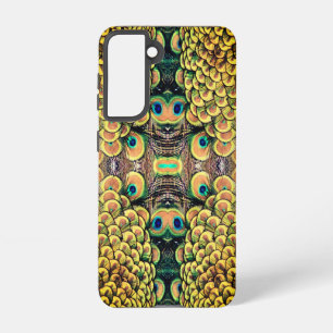 Peacock Peahen Peafowl Feathers Colourful Mirror Samsung Galaxy Case