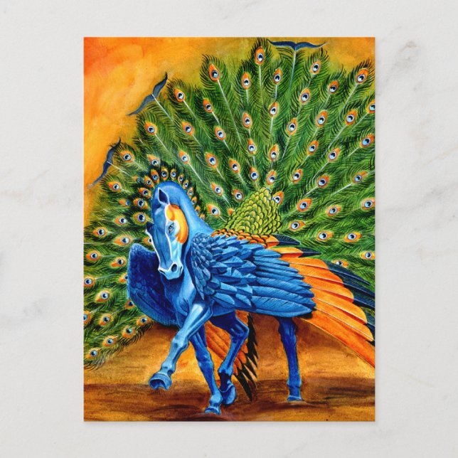 Peacock Pegasus Postcard (Front)