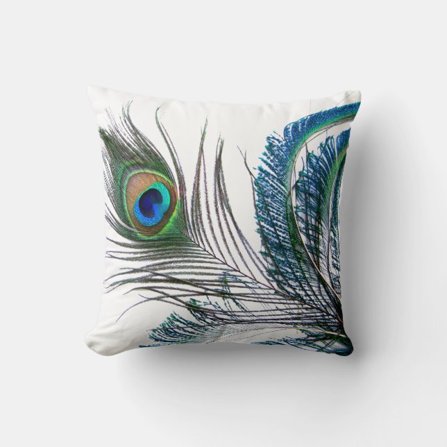 Peacock Pillow Abstract (Front)