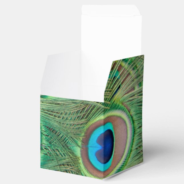 Peacock plumage favor box (Opened)