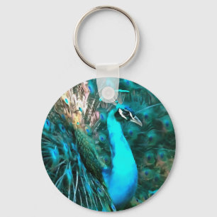 Peacock Plumage Keychain