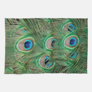 Peacock plumage kitchen towel