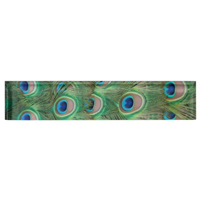 Peacock plumage nameplate (Front)