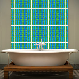 Peacock plumage pattern ceramic tile