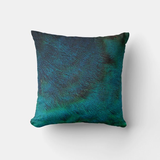 Peacock Plumage Pillow (Front)