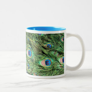 Peacock Plumes café ou tasse de thé Boisson Mug