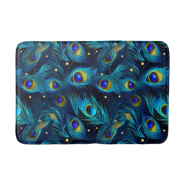 Peacock Pride Bath Mat (Front)