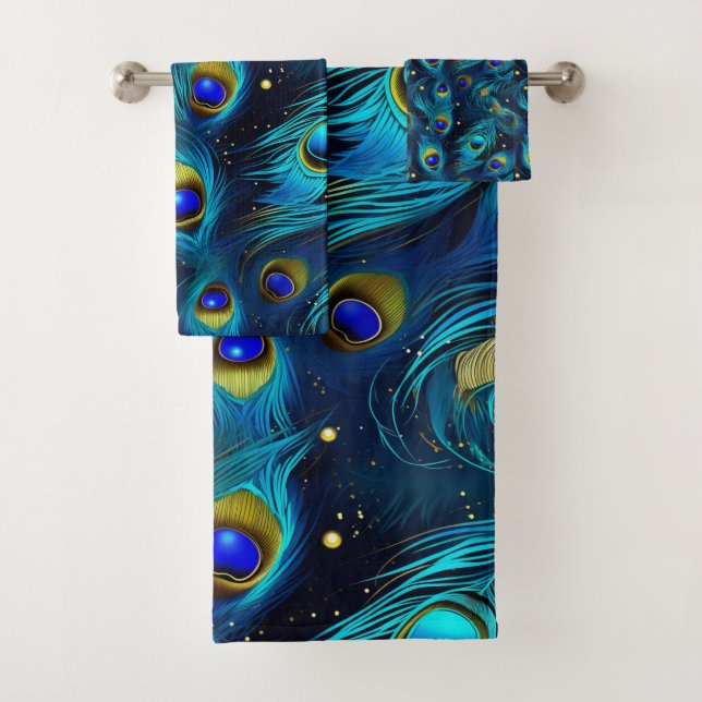 Peacock Pride Bath Towel Set (Insitu)