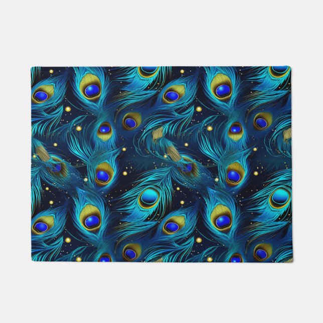 Peacock Pride Doormat (Front)
