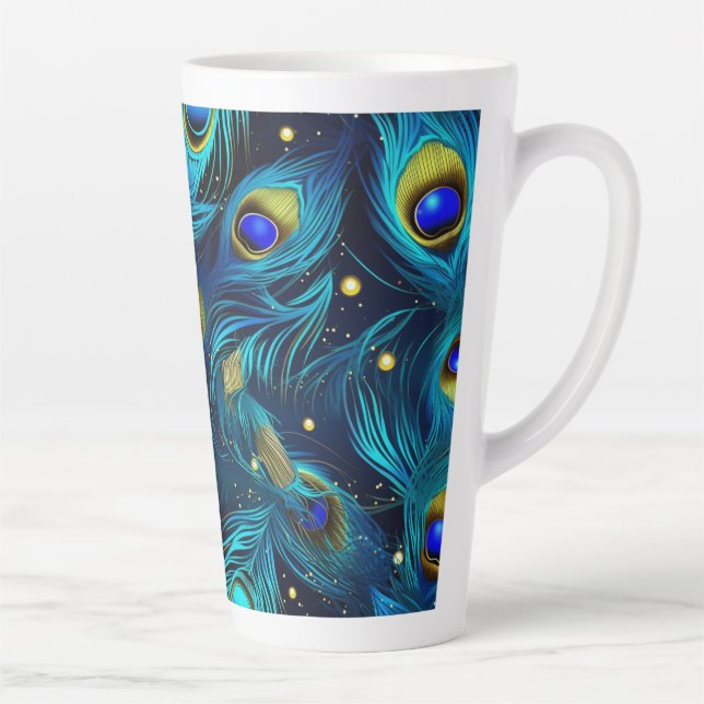 Peacock Pride Latte Mug (Right)