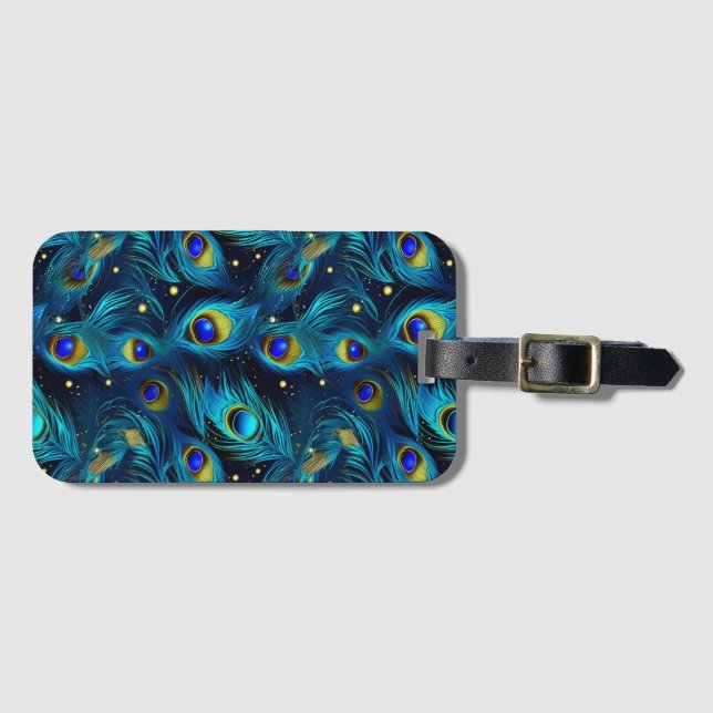Peacock Pride Luggage Tag (Front Horizontal)