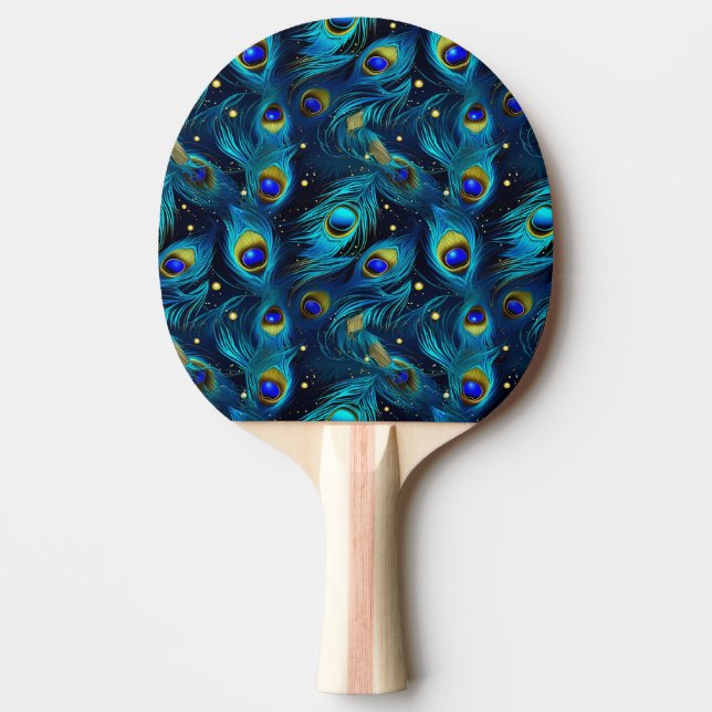 Peacock Pride Ping Pong Paddle (Front)