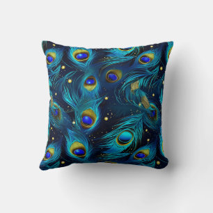 Peacock Pride Throw Pillow