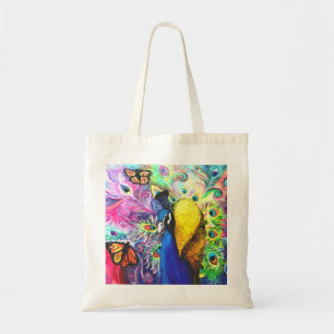 Peacock Print Tote Bag