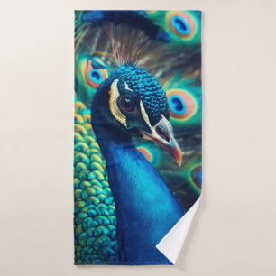Peacock Profile Bath Towel Set
