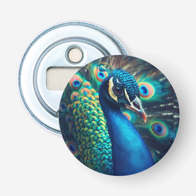 Peacock Profile Bottle Opener (Front)