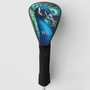 Peacock Profile Personal Initials Golf Head Cover