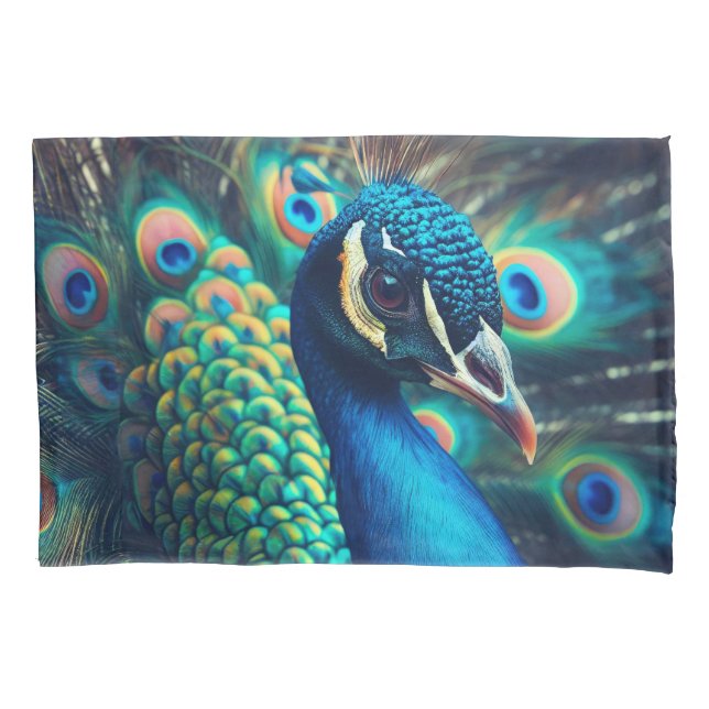 Peacock Profile Pillowcase (Front)