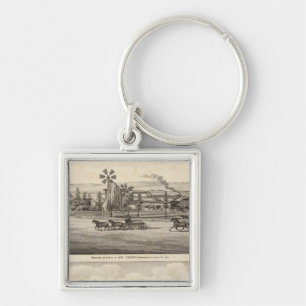 Peacock res, Willow Glen Keychain