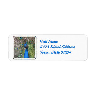 Peacock Return Address Label