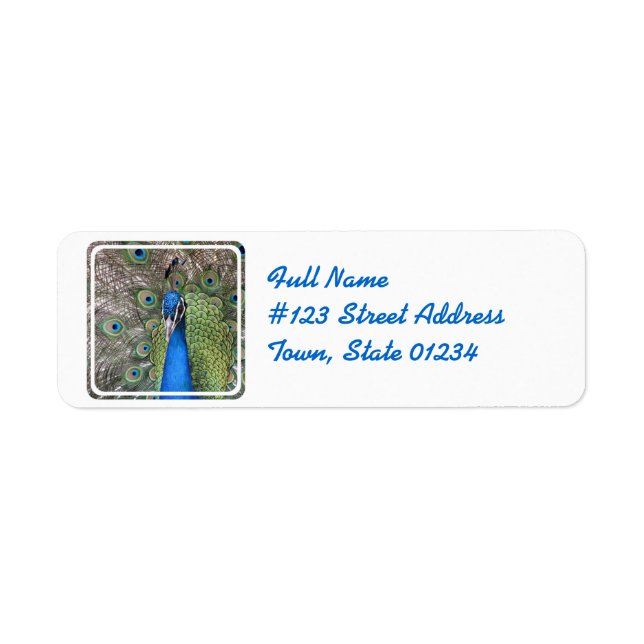 Peacock Return Address Label (Front)