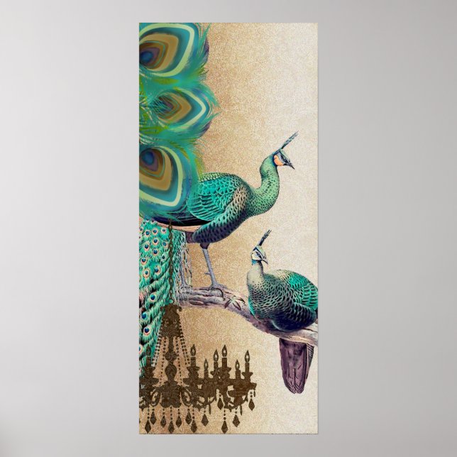 Peacock Roaring 20's Wedding Poster (Front)