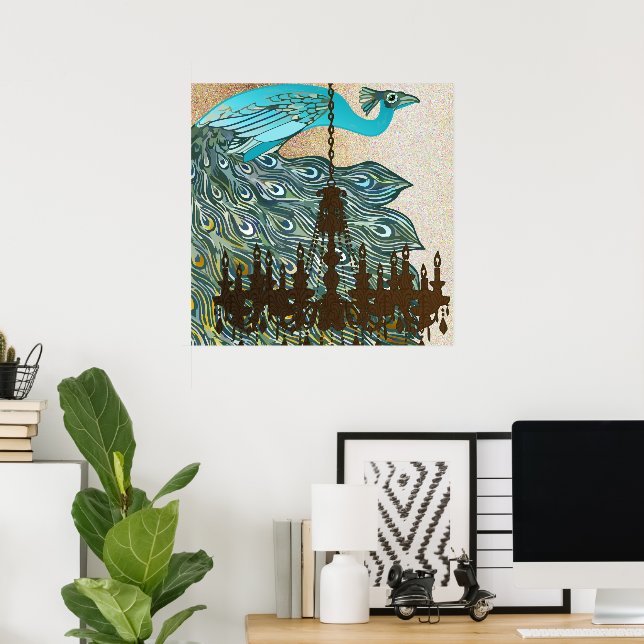 Peacock Roaring 20's Wedding Poster (Home Office)