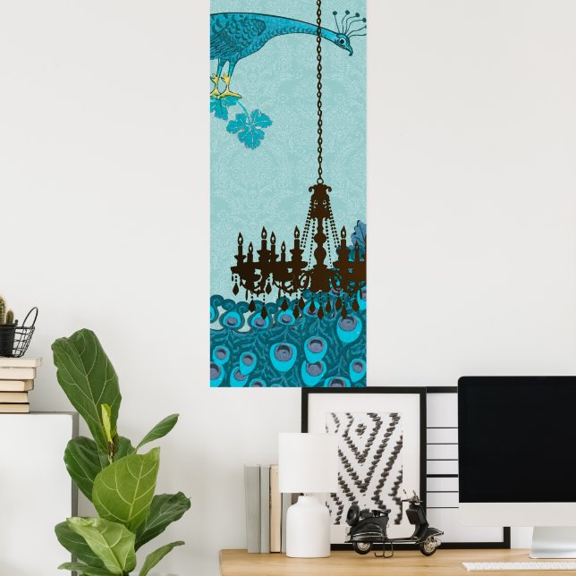 Peacock Roaring 20's Wedding Poster (Home Office)