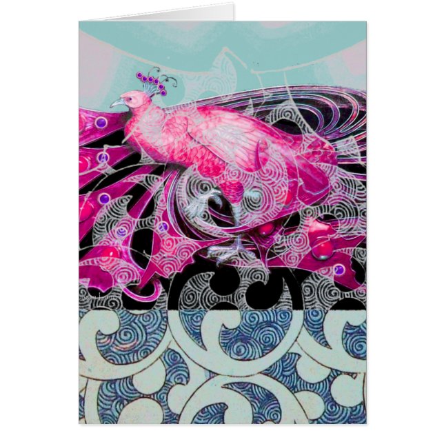 PEACOCK ROSE AVEC CHEMINS FLORAUX ET GÉOMÉTRIQUES  (Devant)